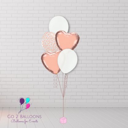 Bouquets usign a mix of helium filled balloons