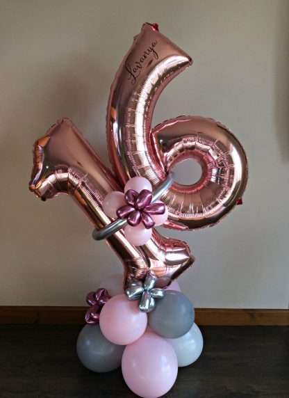16th birthday number balloon display