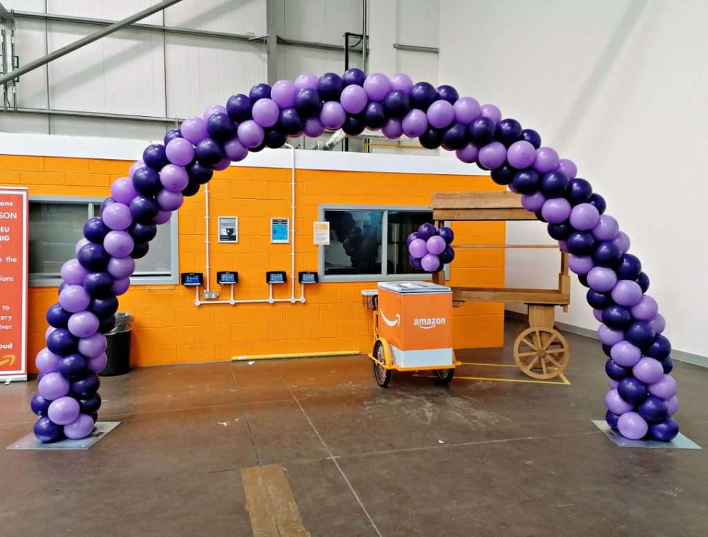 Balloon arch for event at Stoke on Trent, Staffordshire