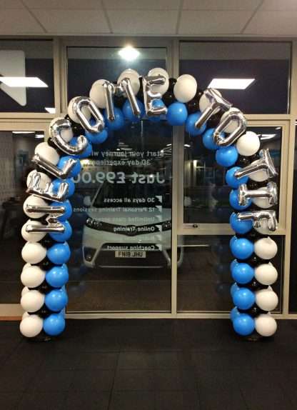 Balloon arch for gym opening