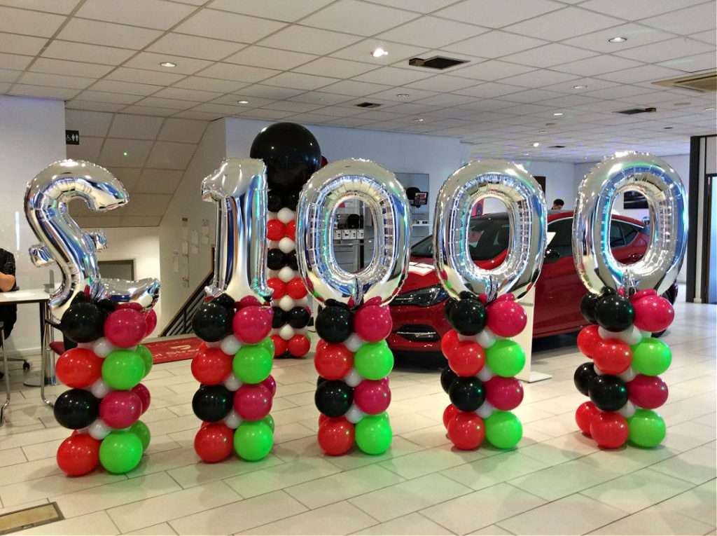 Car showroom balloon decoration - Lichfield