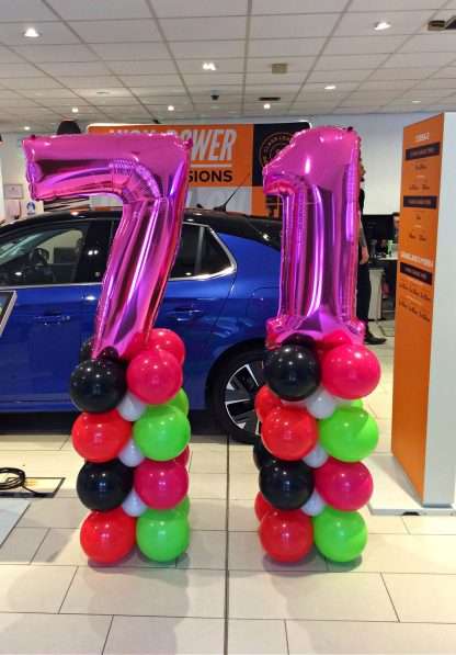 Car showroom number balloons Lichfield