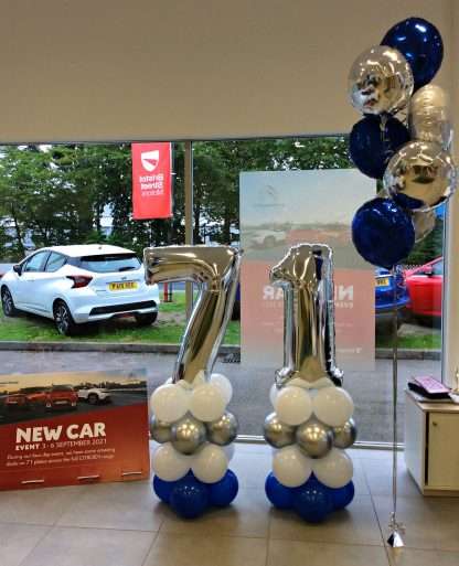 Promotional balloons for car showrooms Burton on Trent