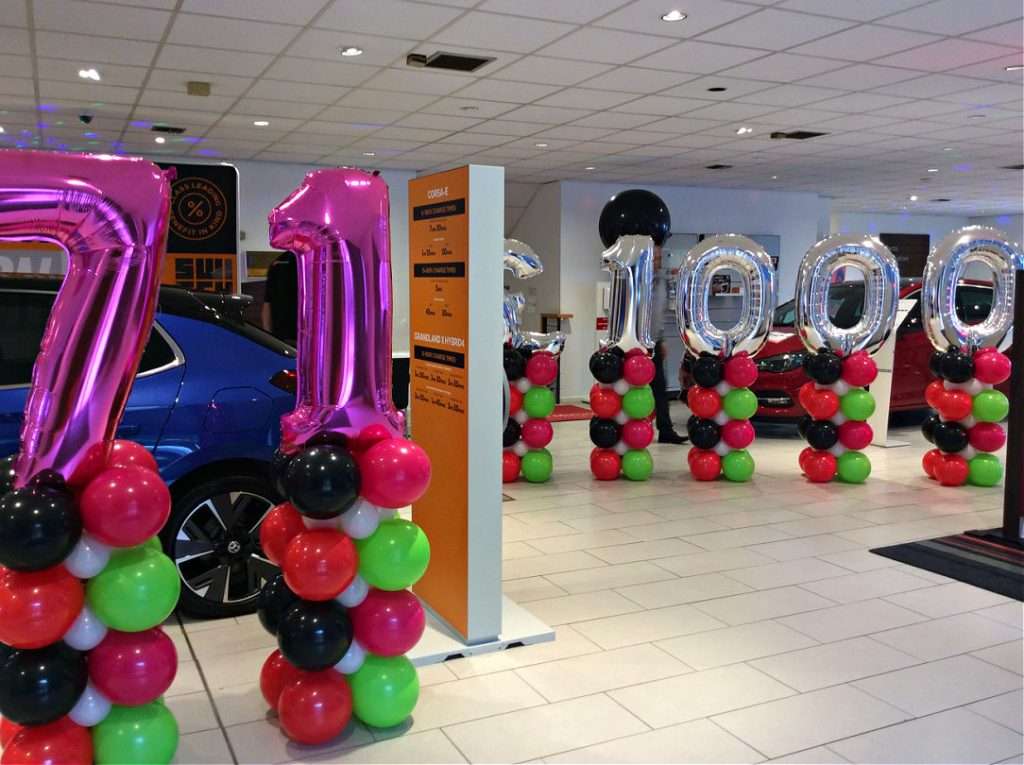 Car show room balloons at Bristol Street Motors - Lichfield