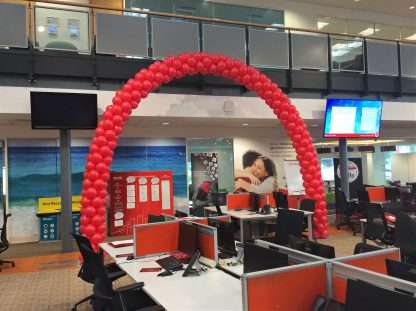 Giant balloon arch for corporate event at Stoke on Trent