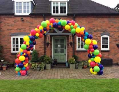 Balloon arch for garden party in Stafford