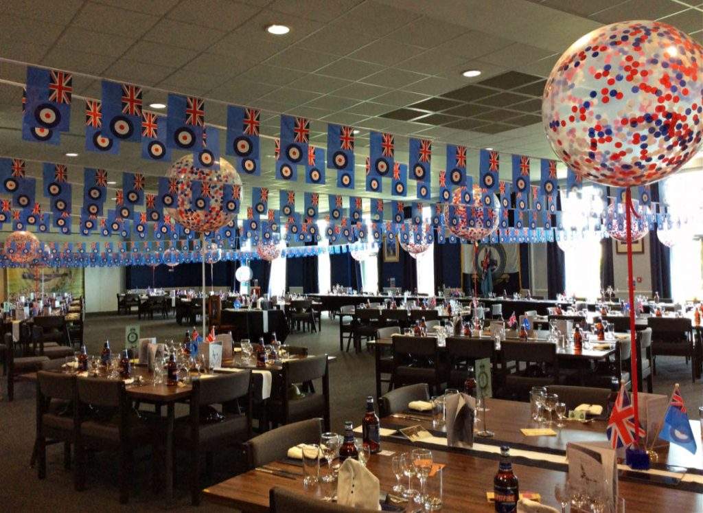 Giant confetti balloons for Battle of Britain dinner, Stafford