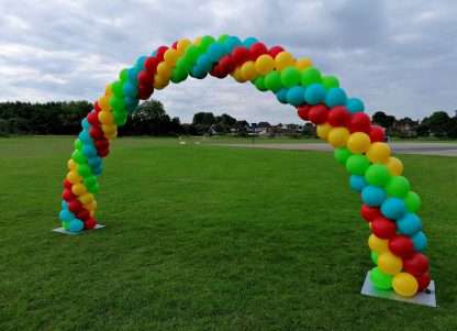 Balloon arch for race finish line