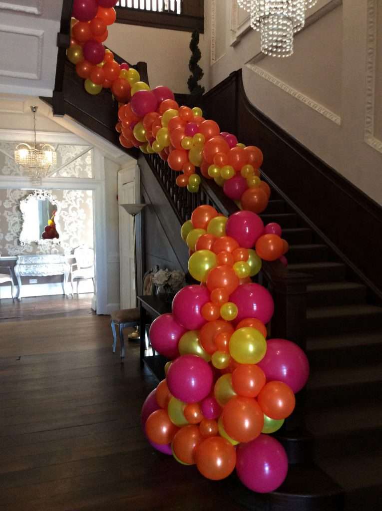 Balloon staircase garland - Somerford Hall Brewood