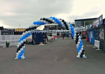 Balloon arch at Uttoxeter Racecourse