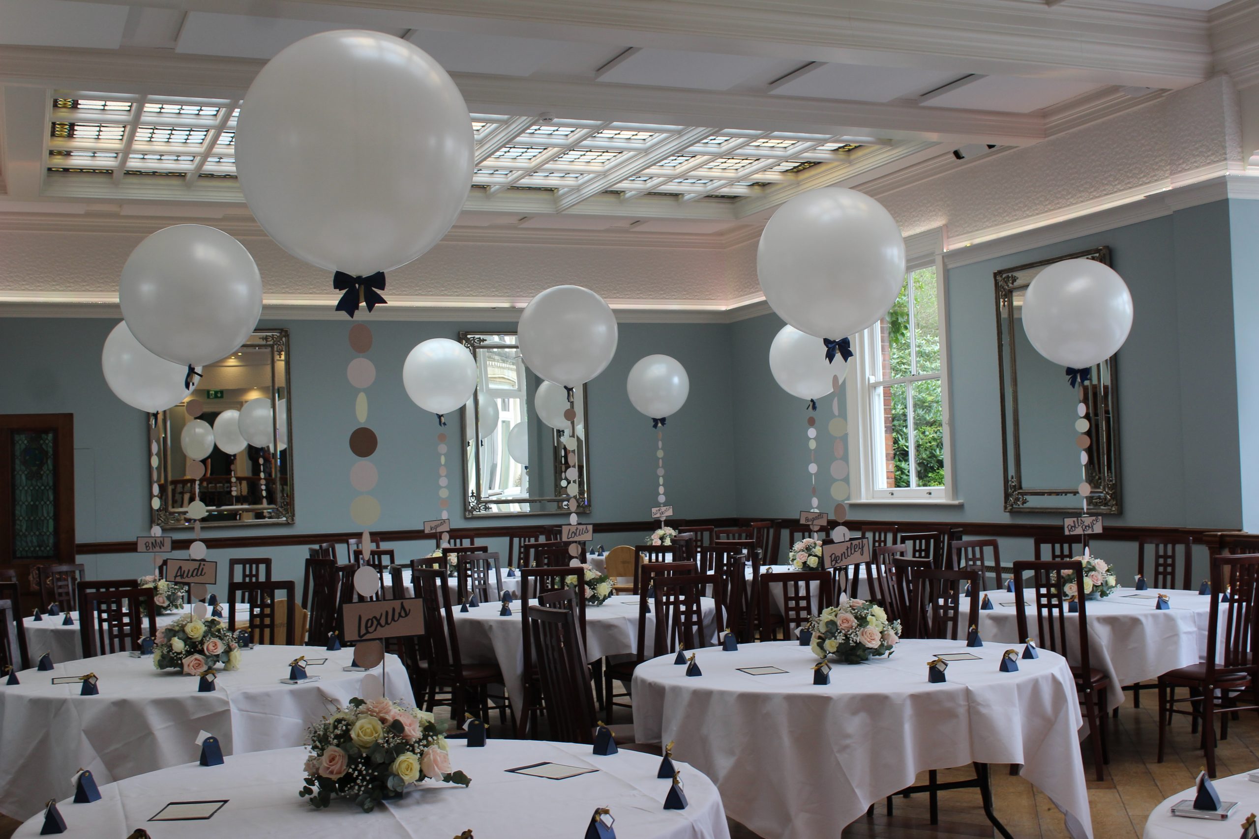 Giant wedding balloons at Pendrell Hall, Wolverhampton