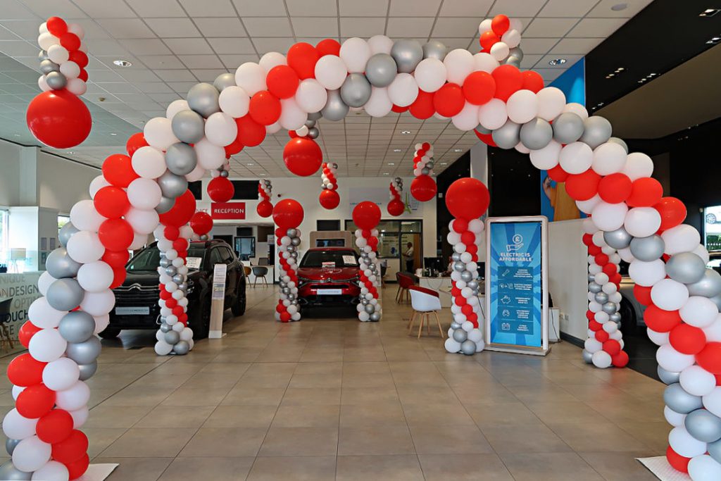 Balloon decoration for car showroom event in Derby