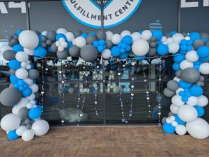 Large outdoor balloon arch for corporate event - Sutton Coldfield